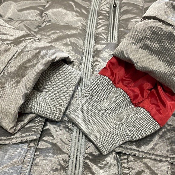 Eddie Bauer 550 Down Yukon Model Hooded Jacket Coat Pockets Gray Women's Medium - Picture 12 of 16